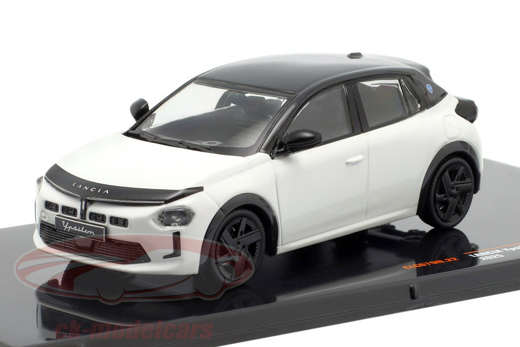 Lancia Ypsilon Année de construction 2025 blanc / noir 1:43 Ixo