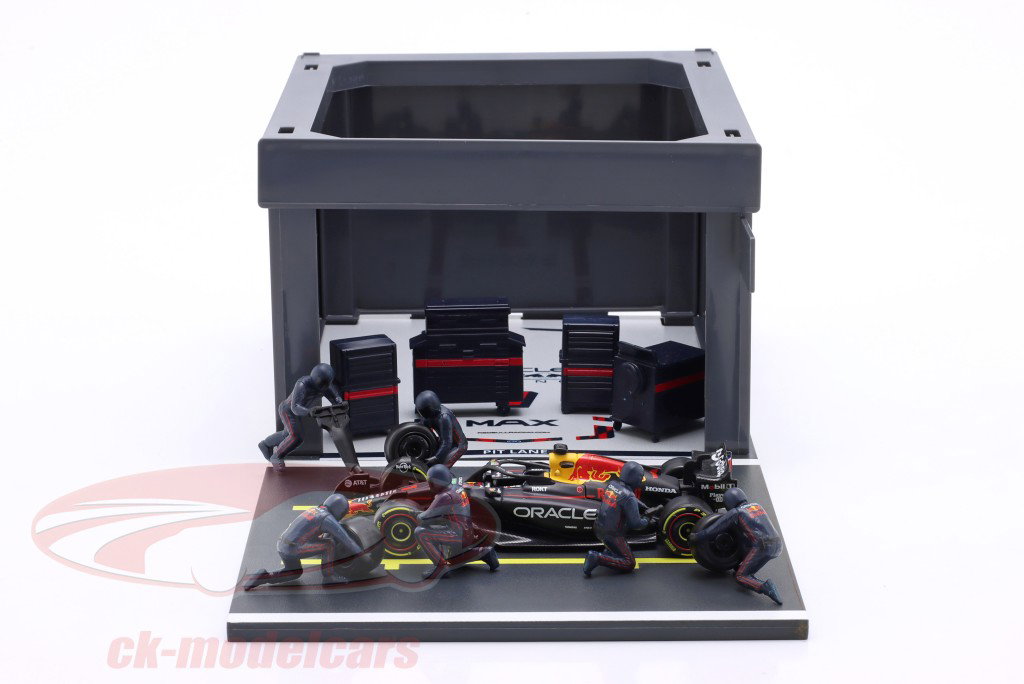 Pit Stop Diorama Max Verstappen #1 formel 1 2025 1:43 Bburago