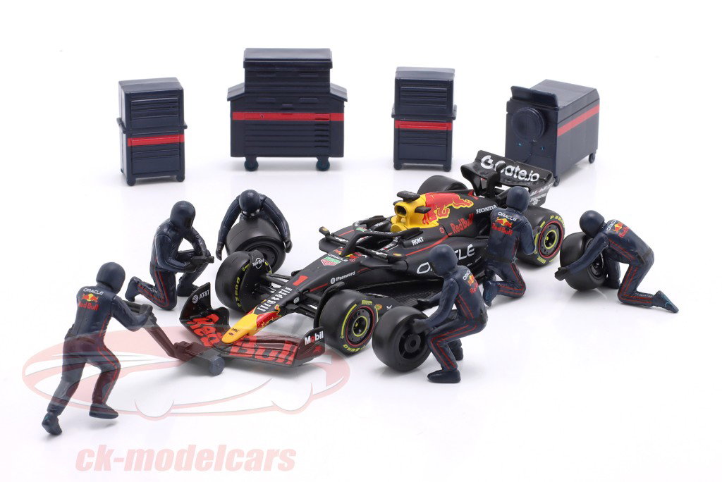 Pit Stop Diorama Max Verstappen #1 formel 1 2025 1:43 Bburago