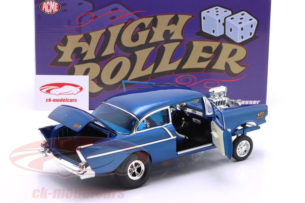 Chevrolet 150 Gasser High Roller Année de construction 1957 bleu 1:18 GMP