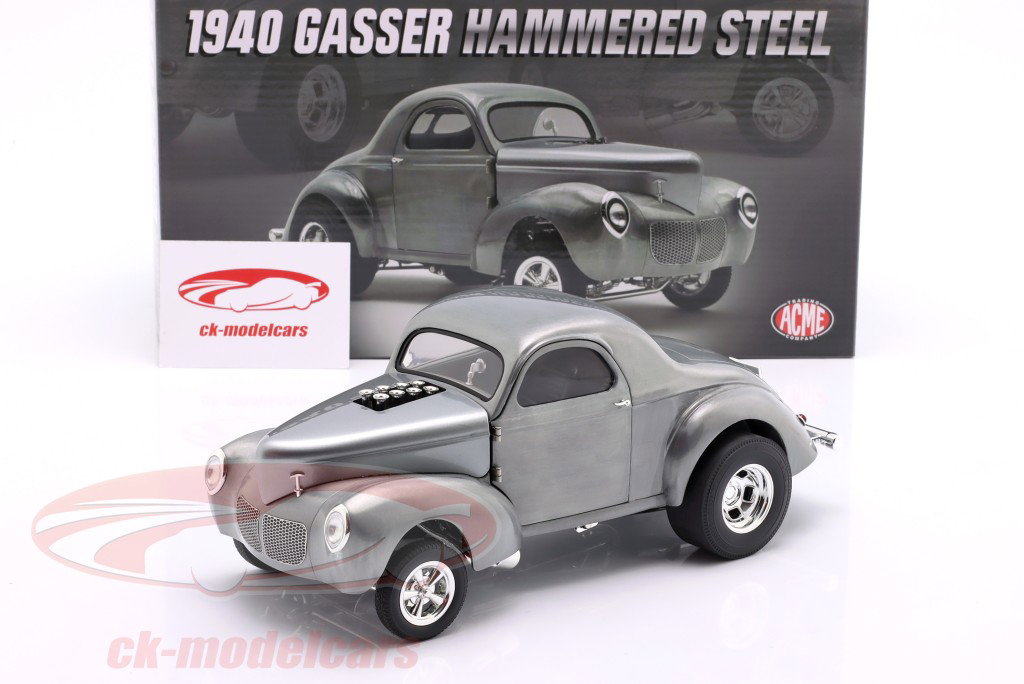 Willys Gasser Hammered Steel Ano de construção 1940 claro terminar 1:18 GMP