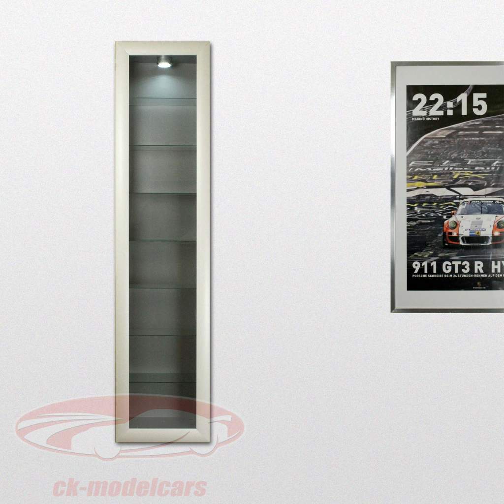 LED Vitrinen Aufbauspot silber 21 LEDs