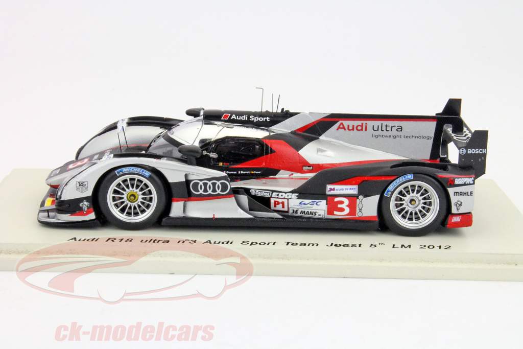 アウディR18ウルトラ＃3 5位24ルマン2012デュマ、デュバル、ジーン1時43スパーク