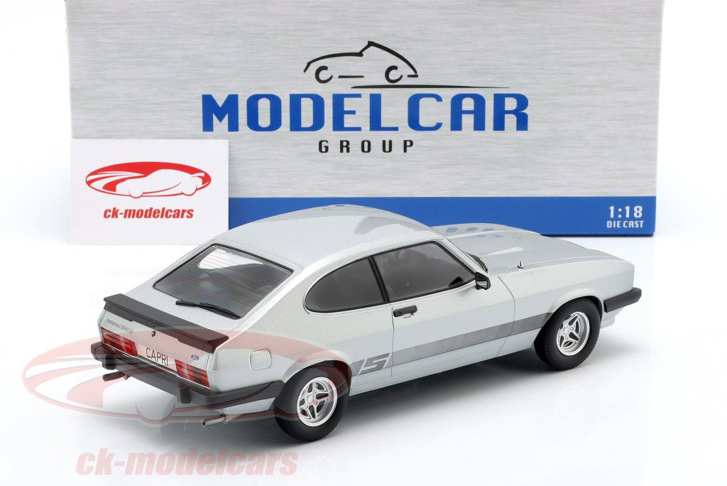 Ford Capri MK III 建造年份 1978 银 金属 1:18 ModelCar Group