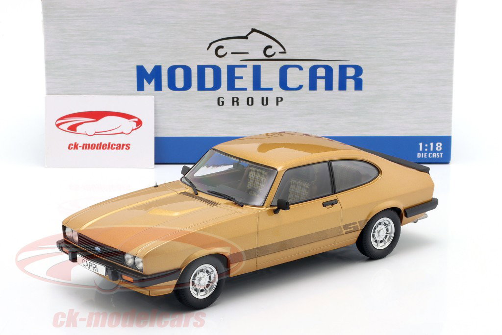 Ford Capri MK III 建造年份 1978 金子 金属 1:18 ModelCar Group
