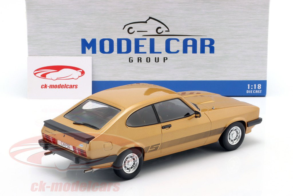Ford Capri MK III 建造年份 1978 金子 金属 1:18 ModelCar Group