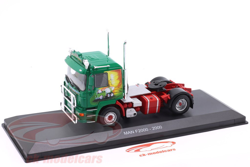 MAN F200 (low cab) Lastbil Byggeår 2000 grøn / indretning 1:43 Hachette