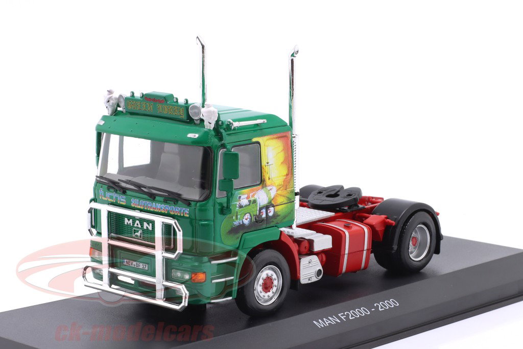 MAN F200 (low cab) Lastbil Byggeår 2000 grøn / indretning 1:43 Hachette