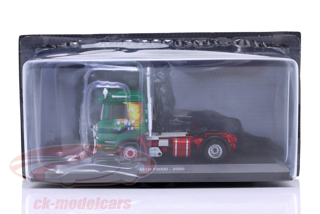 MAN F200 (low cab) Lastbil Byggeår 2000 grøn / indretning 1:43 Hachette