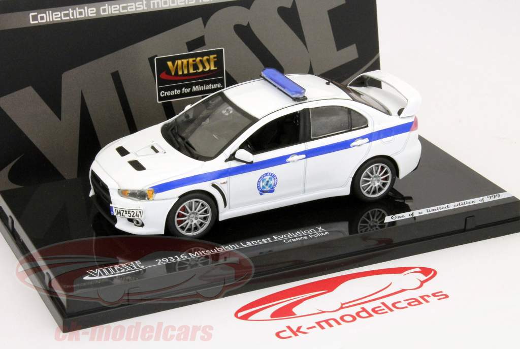 Mitsubishi Lancer Evolution X police Grèce 1:43 Vitesse 