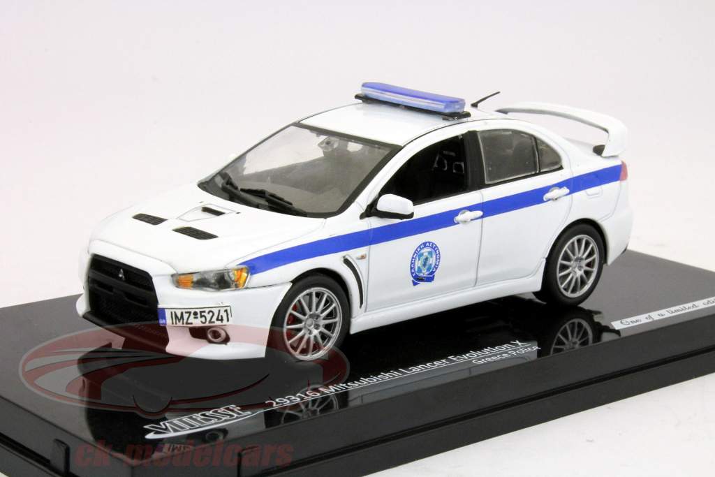 Mitsubishi Lancer Evolution X de Policía de Grecia 1:43 Vitesse