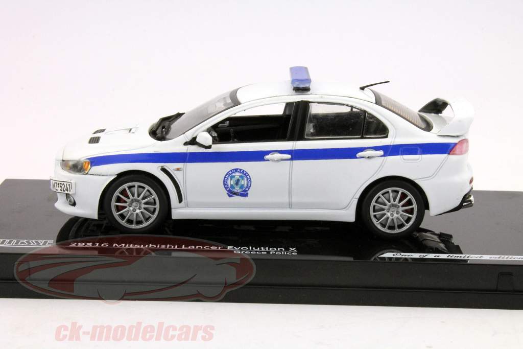 Mitsubishi Lancer Evolution X de Policía de Grecia 1:43 Vitesse