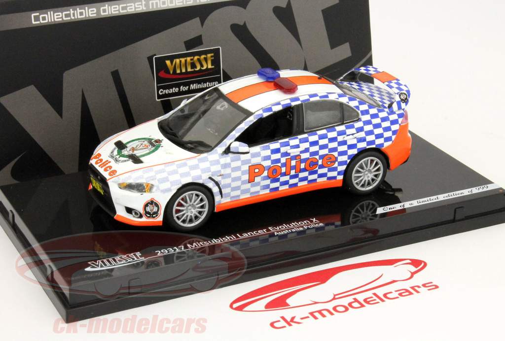 Mitsubishi Lancer Evolution Police Australien 1:43 Vitesse