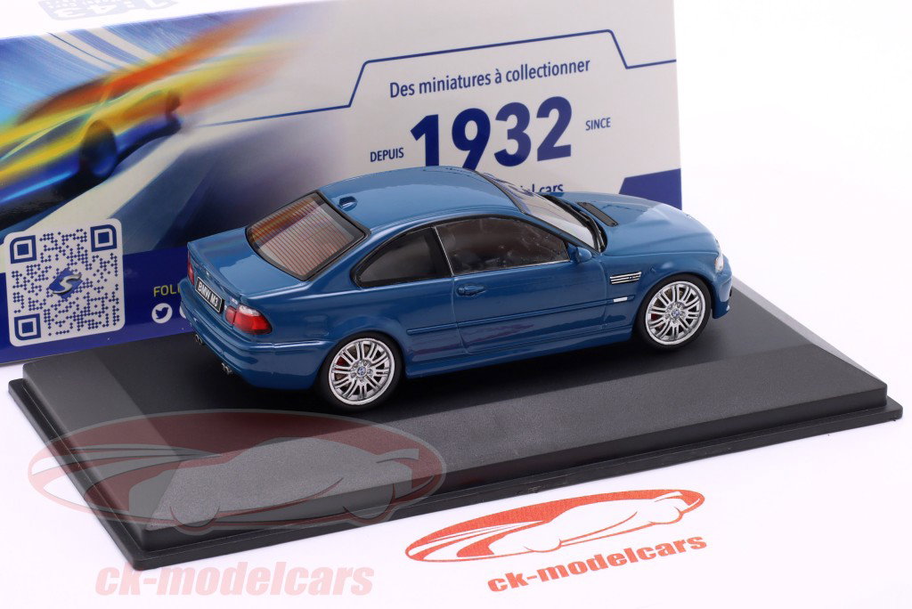 BMW M3 (E46) Coupe Année de construction 2000 Laguna Seca bleu 1:43 Solido