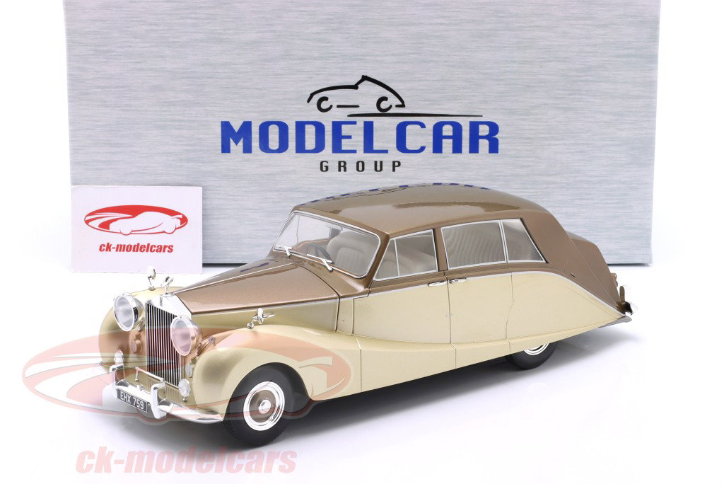 Rolls-Royce Silver Wraith Empress by Hooper 1956 brun / guld 1:18 ModelCar Group