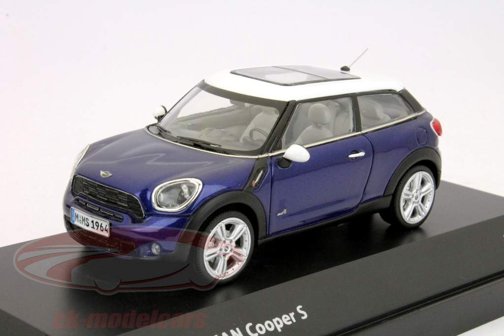 Mini Paceman Cooper S темно-синий с белой крышей 1:43 Paragon Модели