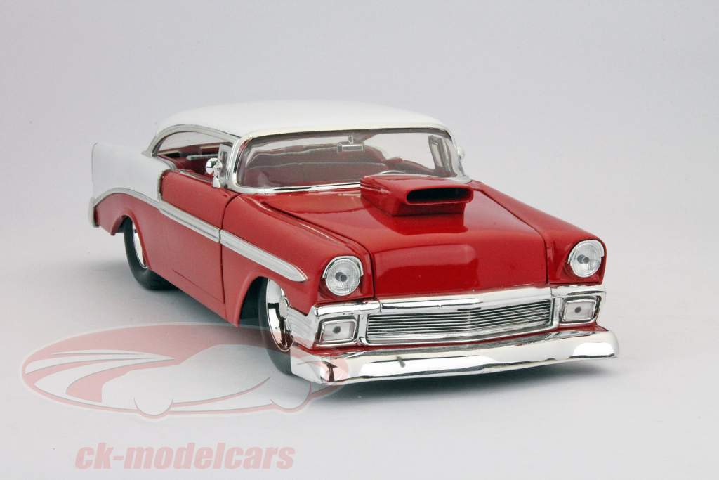 Jada 1956 Chevrolet Bel Air ミニカー 1/18 1:18 JADA Toys 1956 Chevrolet Bel Air Collectors Club red