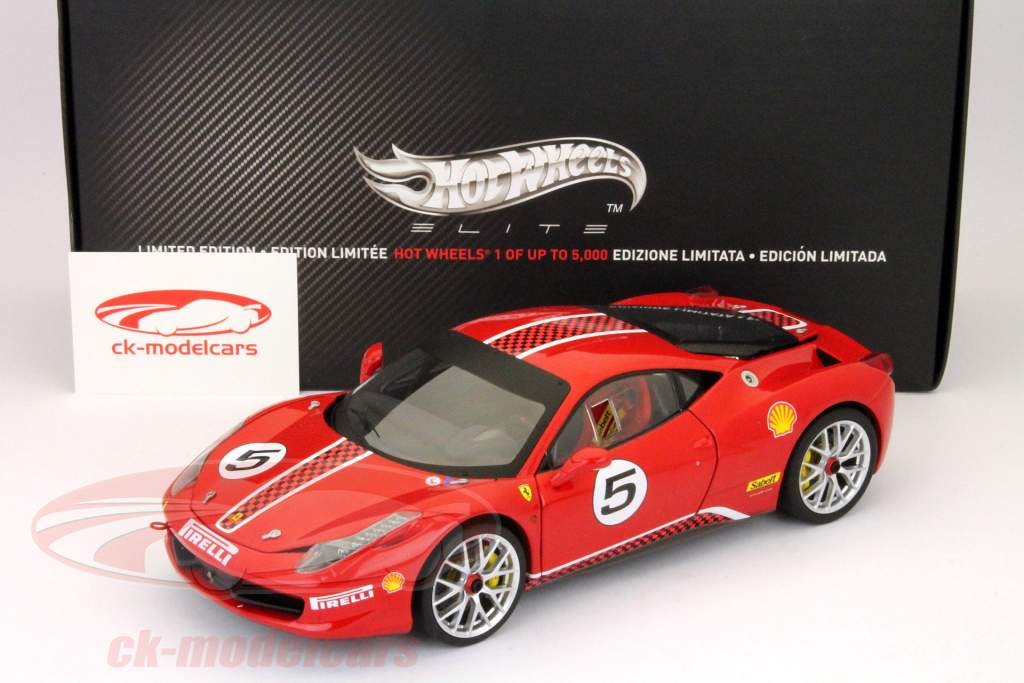 Ferrari 458 Challenge #5 1:18 Hot Wheels Elite