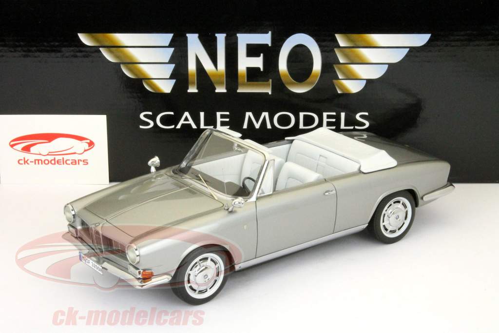 BMW 3200 Quant Cabriolet Bertone silver 1:18 Neo