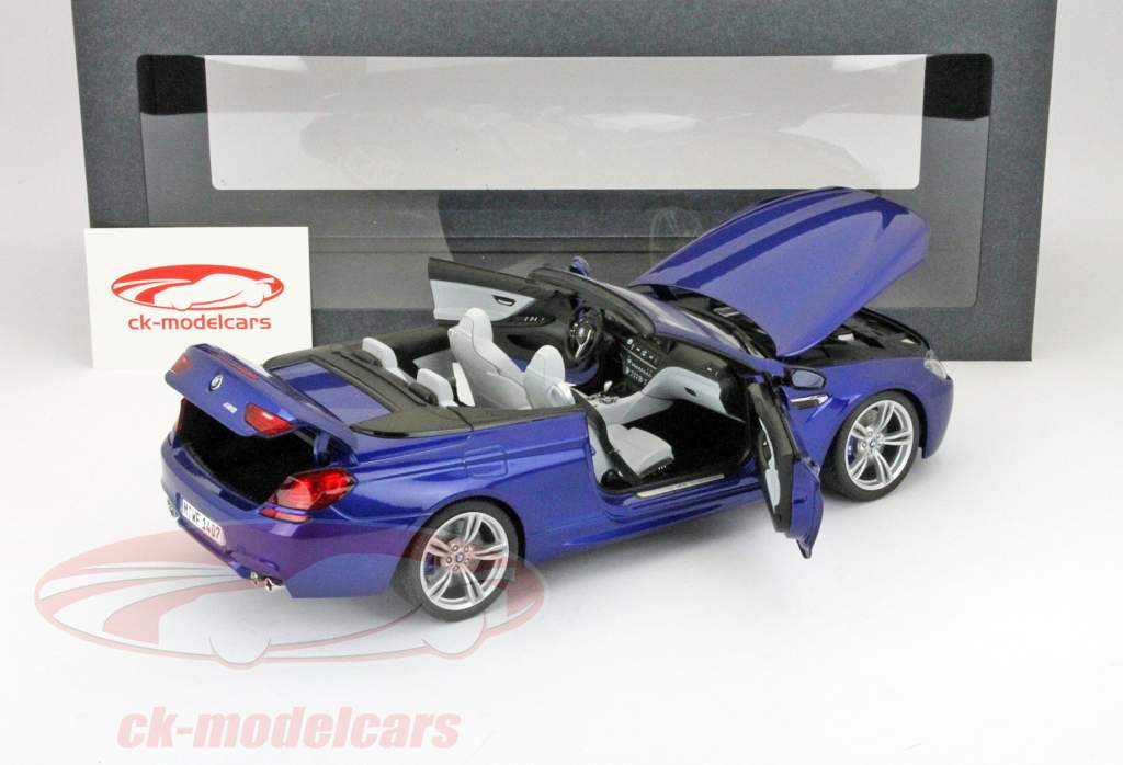宝马M6敞篷蓝1:18典范模型