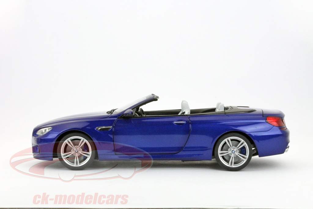 宝马M6敞篷蓝1:18典范模型