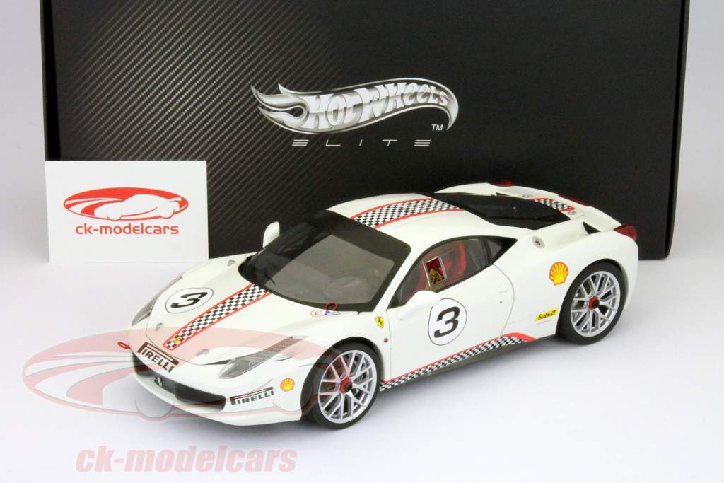 Ferrari 458 Challenge #3 Год выпуска 2011 белого 1:18 HotWheels Elite