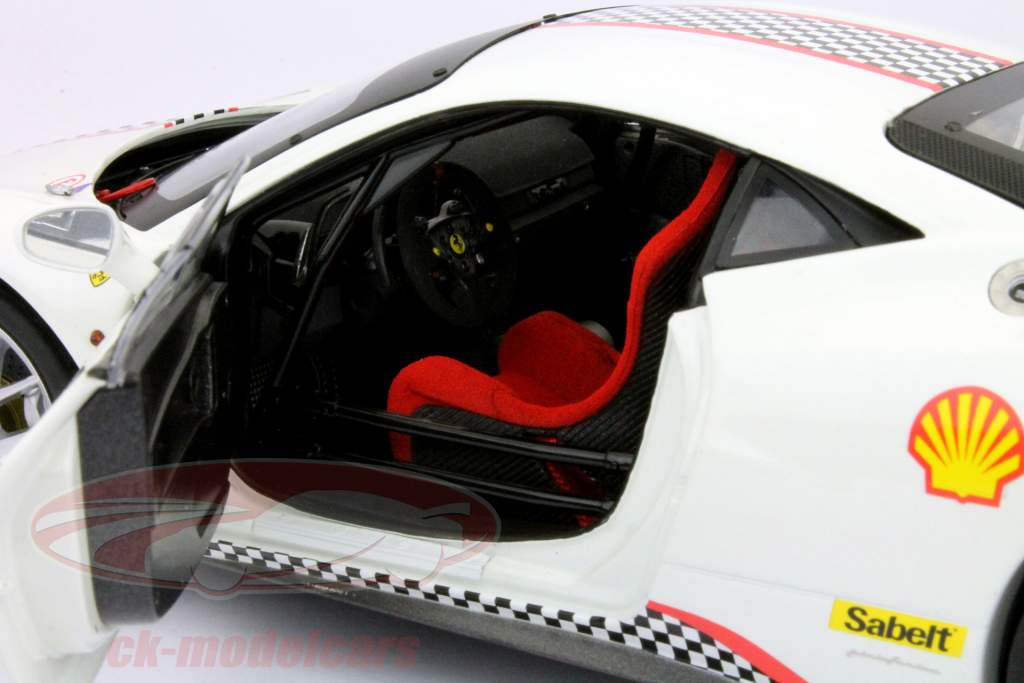 Ferrari 458 Challenge #3 Год выпуска 2011 белого 1:18 HotWheels Elite