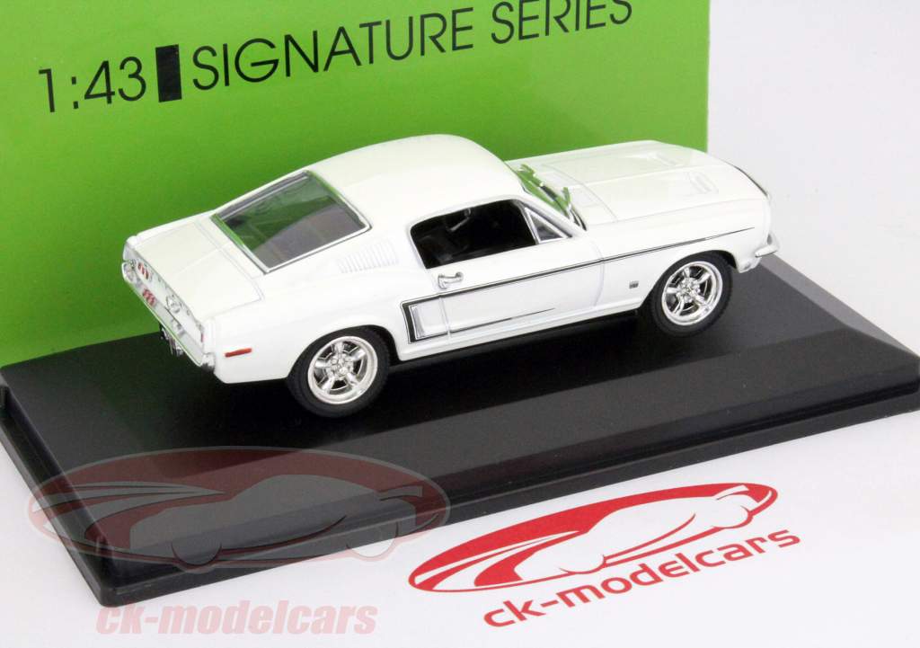 Ford Mustang GT 1968 белого 1:43 Yat Ming