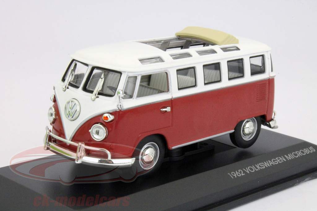 Volkswagen VW Microbus rood / wit 1:43 Yat Ming