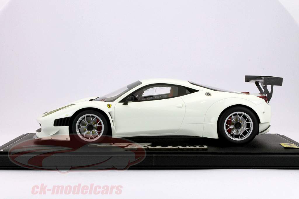 Ferrari 458 GT3 year 2012 white 1:18 BBR