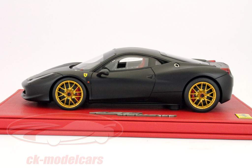 Ferrari 458 Challenge Fiorano essai année 2012 noire mate 1:18 BBR