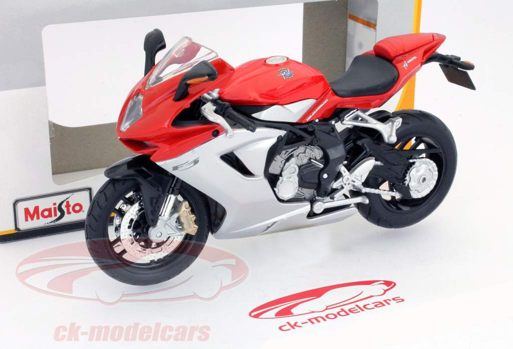 MV Agusta F3 построена в 2012 серебро / красный 1:12 Maisto