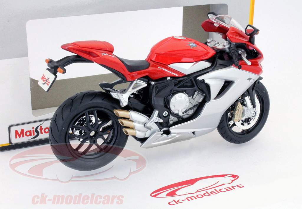 MV Agusta F3 построена в 2012 серебро / красный 1:12 Maisto