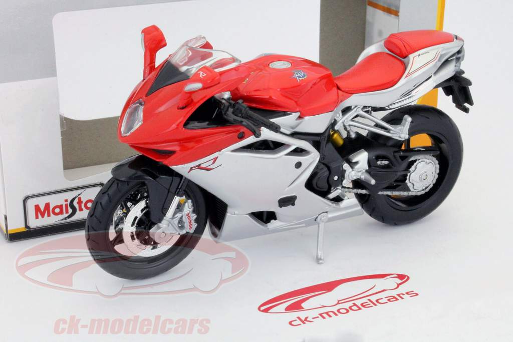 MV Agusta F4 2012 году серебряный / красный Maisto 1:12