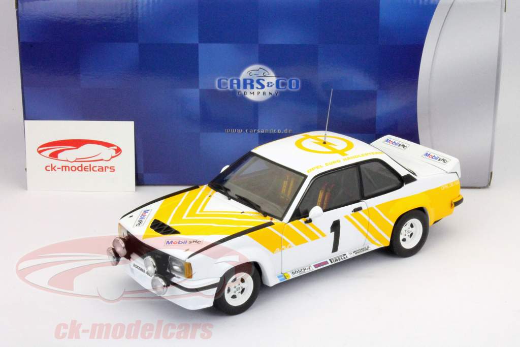 Opel Ascona B 400 yellow - white Rally Presentation Testcar 1:18 SunStar