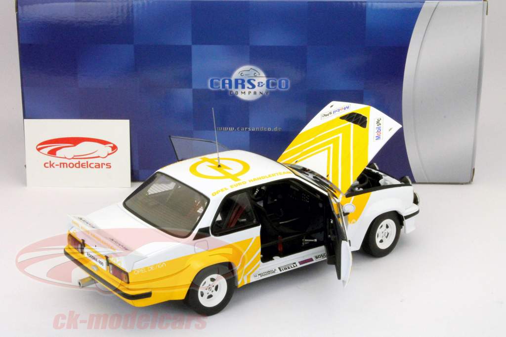 Opel Ascona B 400 yellow - white Rally Presentation Testcar 1:18 SunStar