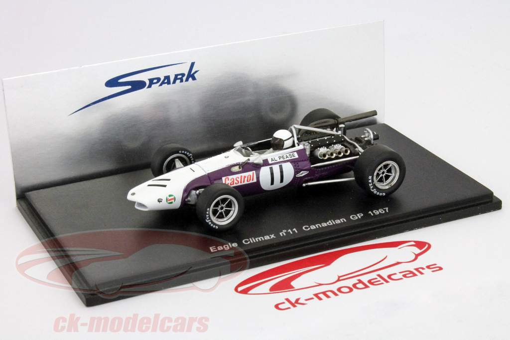 Al Pease Eagle Climax #11 GP Canada Formula 1 1967 1:43 Spark