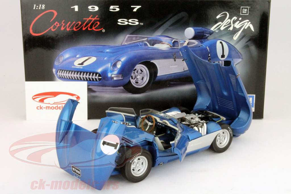 AUTOart 1:18 シボレーコルベットSSは1957年ブルーに建設 71051