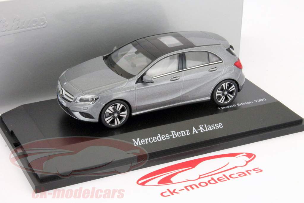 Mercedes-Benz A-Class (W176) 2012 года серые 1:43 Schuco