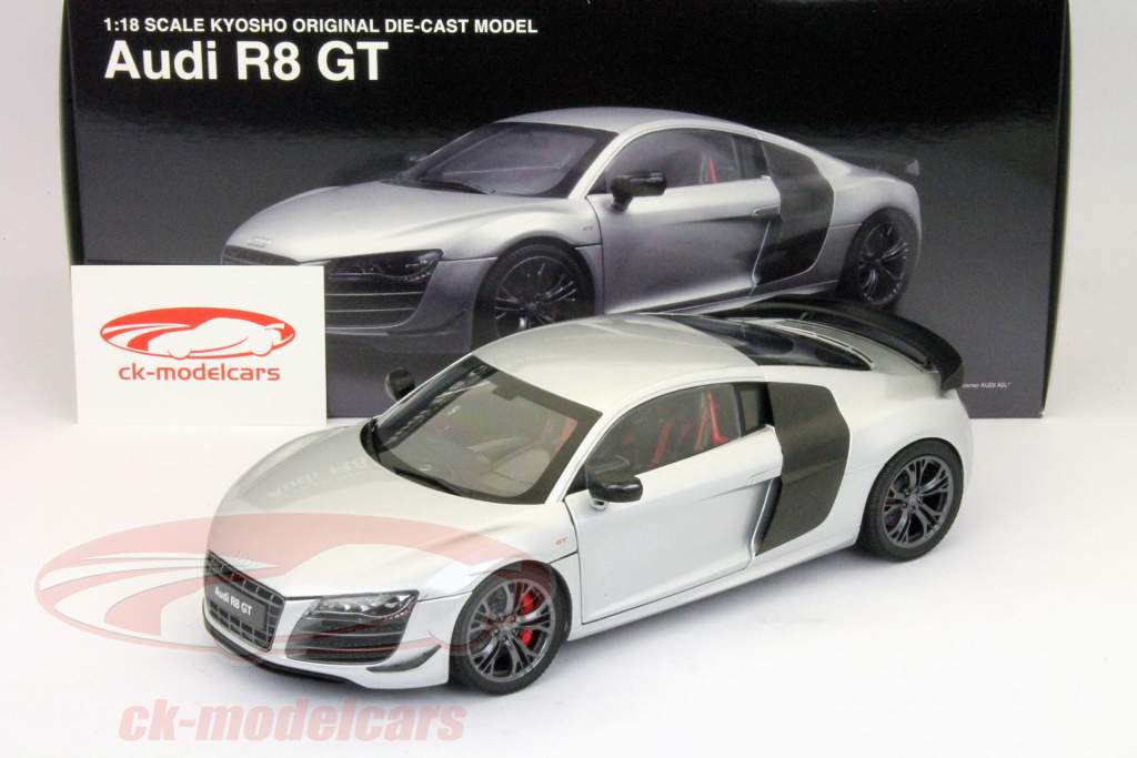 Kyosho 1:18 Audi R8 GT built in 2010 Ice Silver metallic