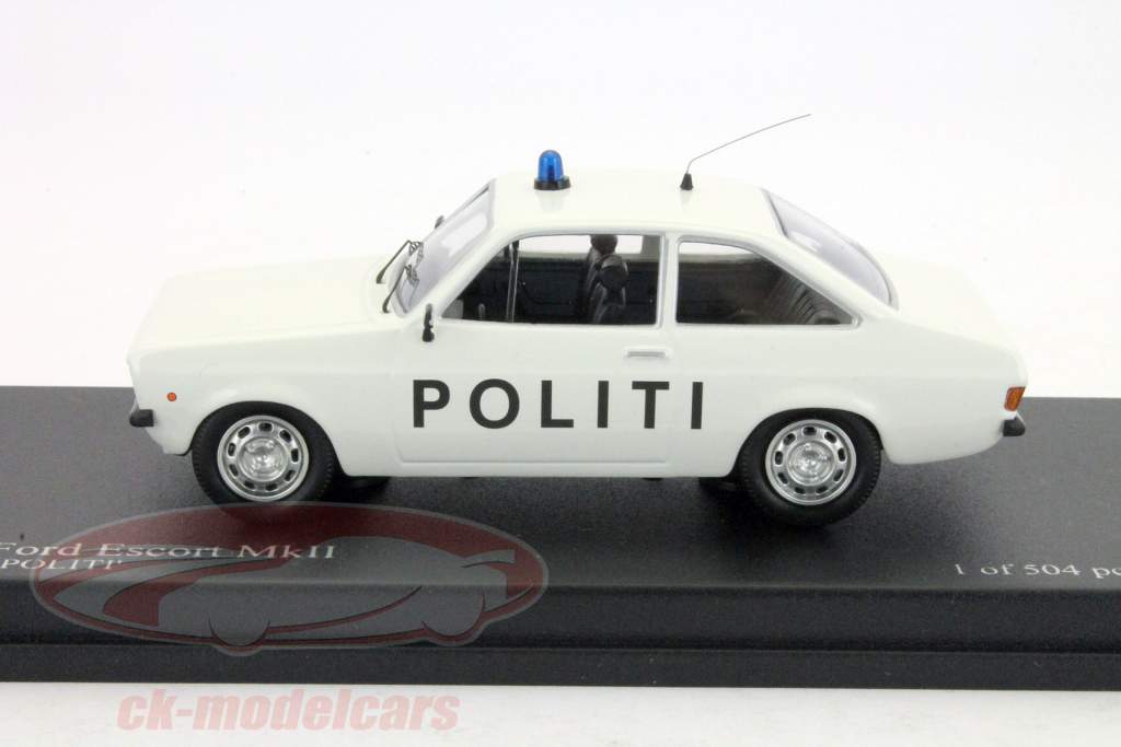 フォードエスコートMK2リーティ白1時43完成モデル