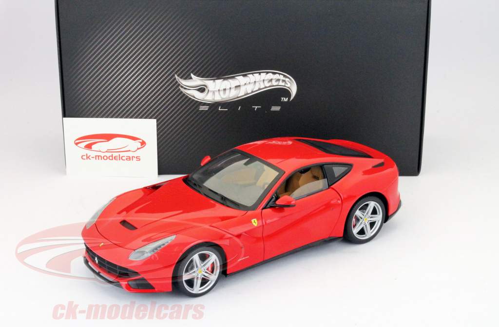 Ferrari F12 Berlinetta Baujahr 2012 rot 1:18 HotWheels Elite