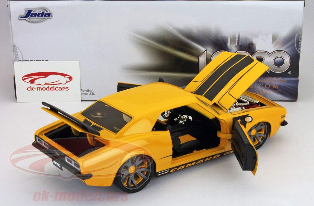 Jadatoys 1:18 Chevrolet Chevy Camaro year 1968 yellow