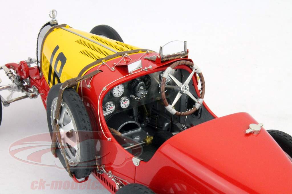 布加迪Type 35 GP西班牙国家项目颜色红/黄1:18 CMC