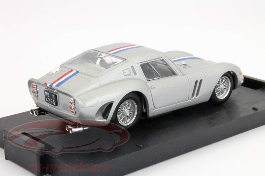 Ferrari 250 GTO built in 1962 with silver colored stripe 1:43 Brumm