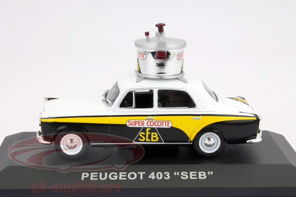 プジョー403 SEB 1955黄/黒/白1：43 Altayaの