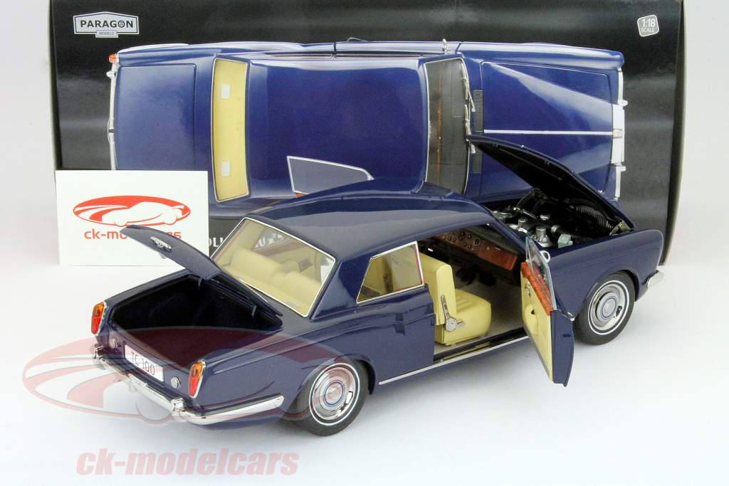 Rolls Royce Silver Shadow MPW Coupe 1968 blå 1:18 ParagonModels