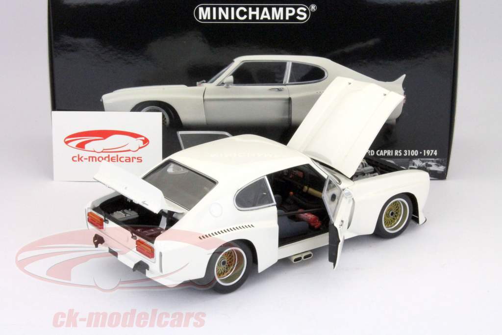 Ford Capri RS 3100 1974 Plain Krop Version white 1:18 Minichamps