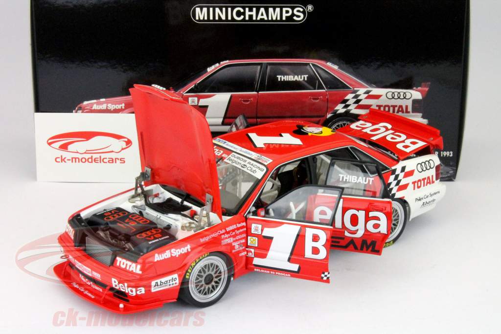 Audi V8 Evolution #1 Belgium Pro Car PA Thibaut 1993 1:18 Minichamps