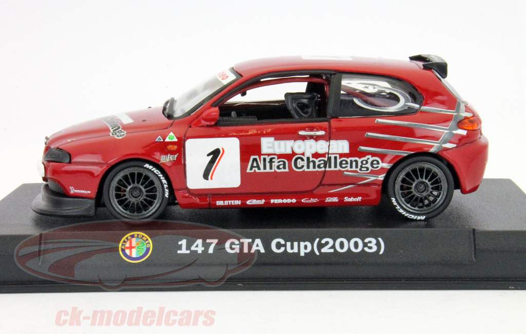 Ixo 1:43 アルファロメオ147 GTAカップ2003＃1 分モデル